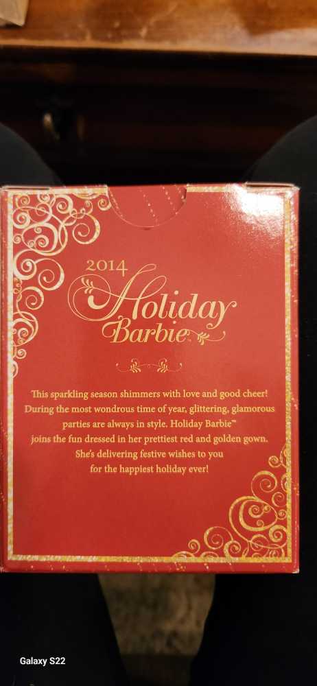 Barbie 2nd In Series Heirloom Holiday Barbie Christmas New In Box - Barbie (Barbie) ornament collectible [Barcode 645416772730] - Main Image 2