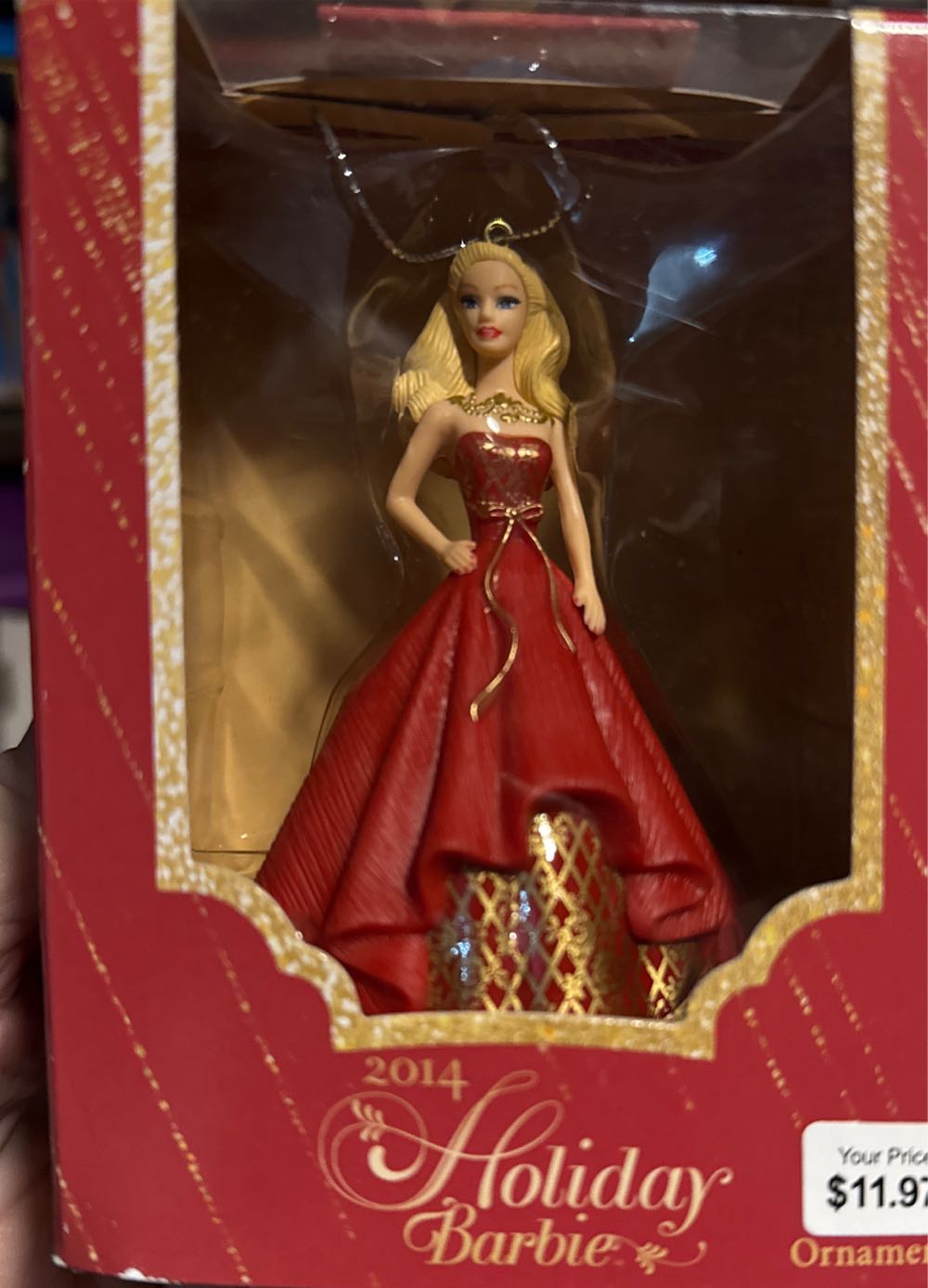Barbie 2nd In Series Heirloom Holiday Barbie Christmas New In Box - Barbie (Barbie) ornament collectible [Barcode 645416772730] - Main Image 3