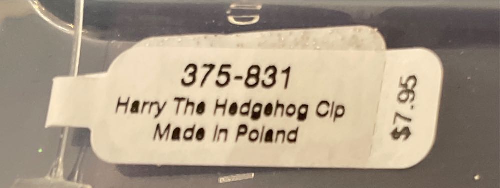Harry The Hedgehog Clip  ornament collectible - Main Image 3