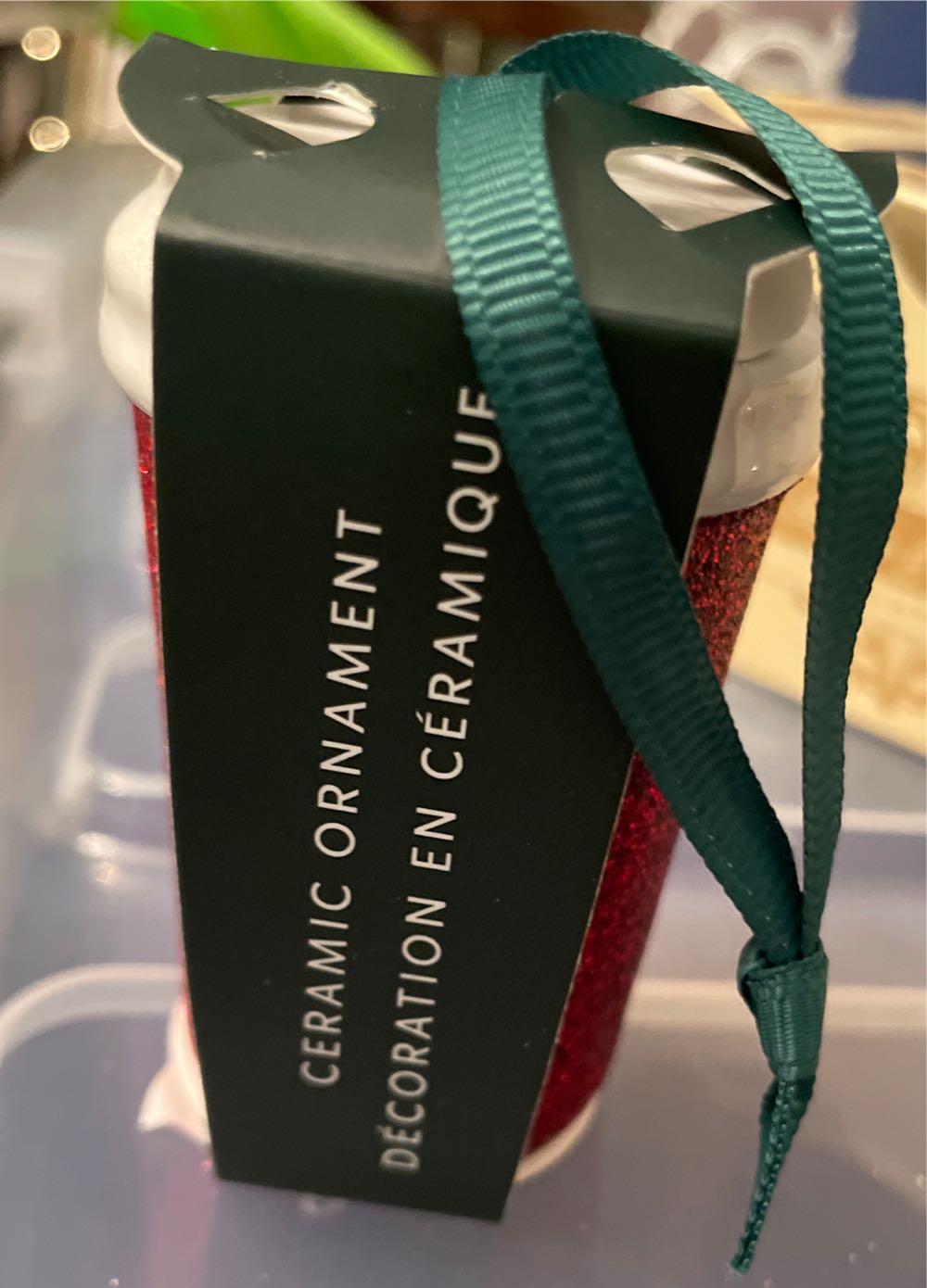 Starbucks Red Glitter Cup Christmas Tree Holiday Ceramic  ornament collectible [Barcode 762111386328] - Main Image 2