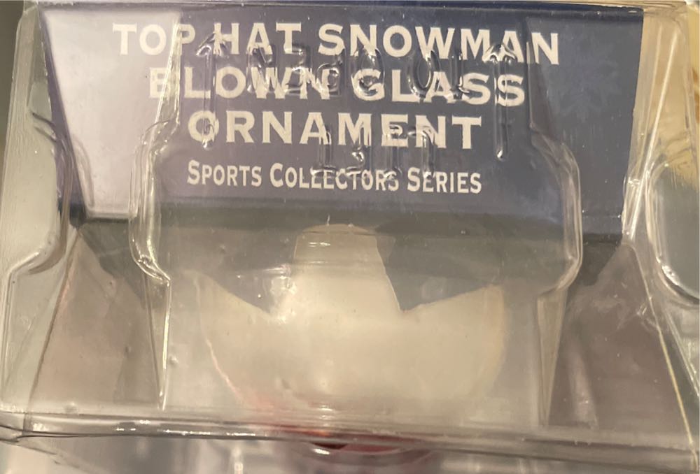 Top Hat Snowman Blown Glass Ornament  (IU) ornament collectible - Main Image 2