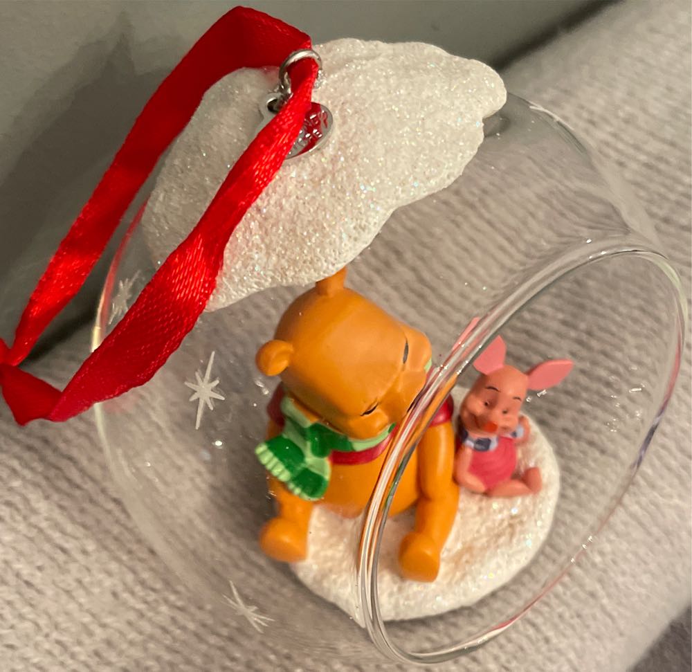 Winnie the Pooh and Piglet Glass Ball - Winnie the Pooh (Disney) ornament collectible - Main Image 2