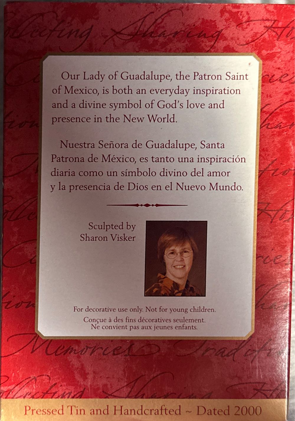 Our Lady Of Guadalupe 2000 - Feliz Navidad (Feliz Navidad) ornament collectible [Barcode 015012565003] - Main Image 3