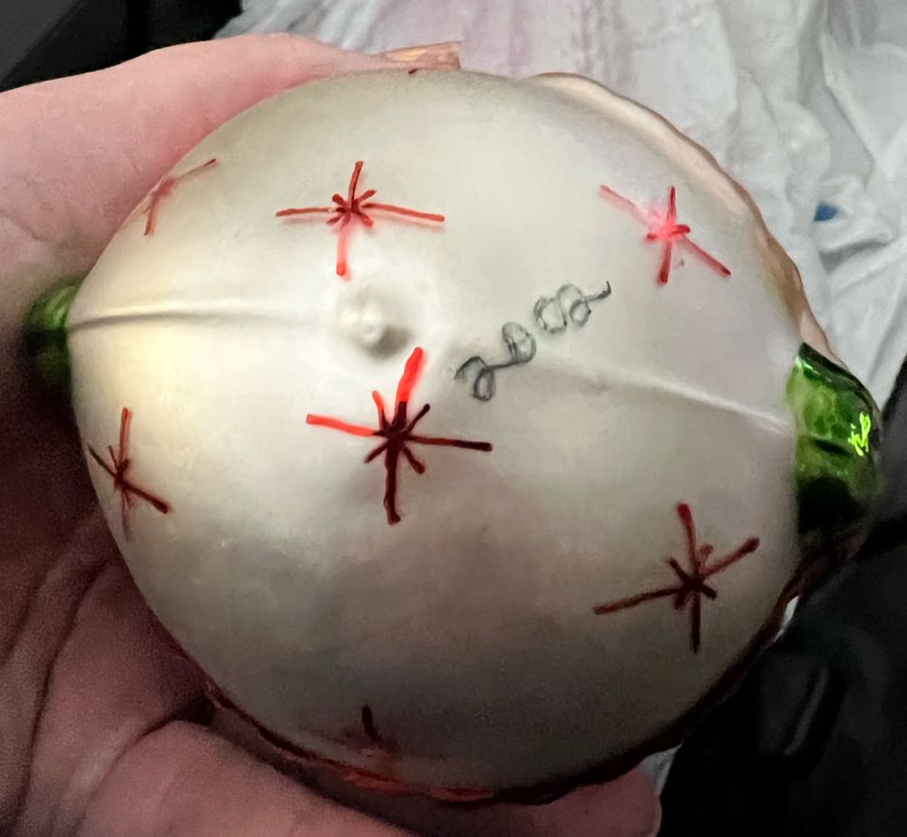 Snowman Large Glass  ornament collectible - Main Image 4