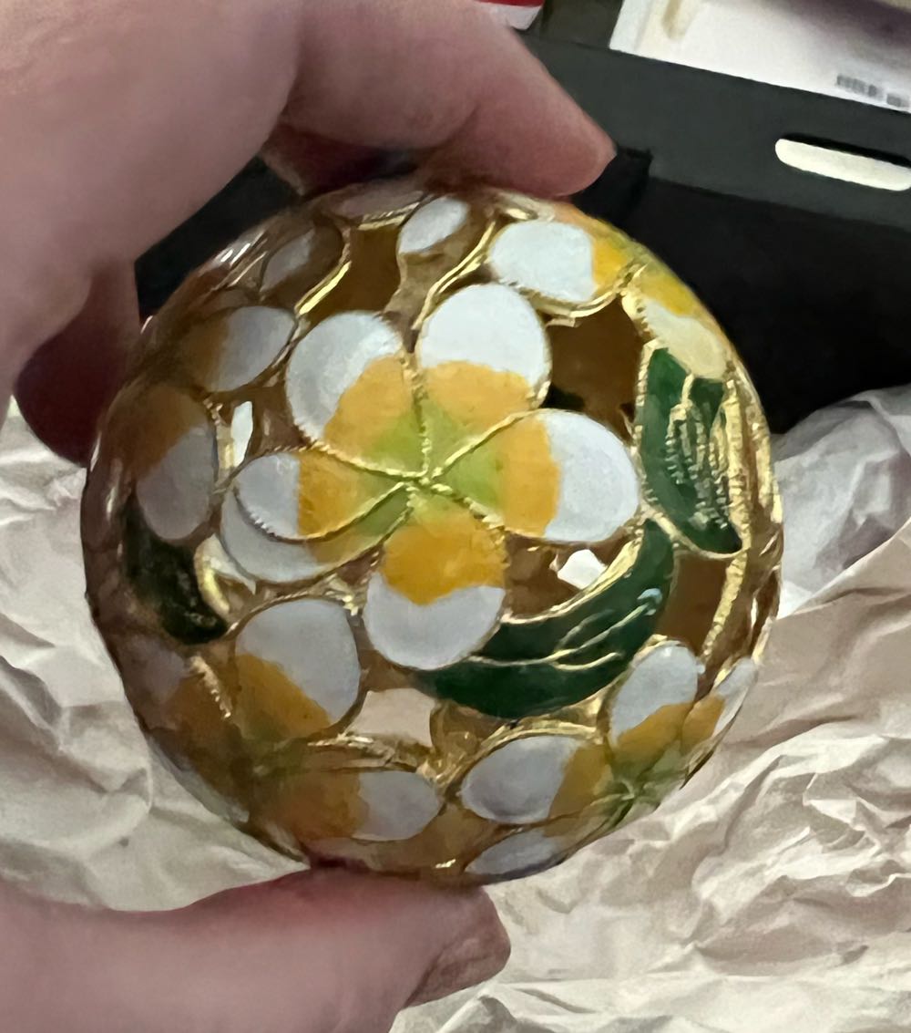 Ball - Hibiscus Yellow  ornament collectible - Main Image 2