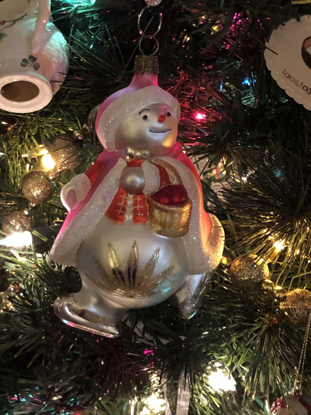 Waterford Skating Snow-woman  (Snowman) ornament collectible - Main Image 2