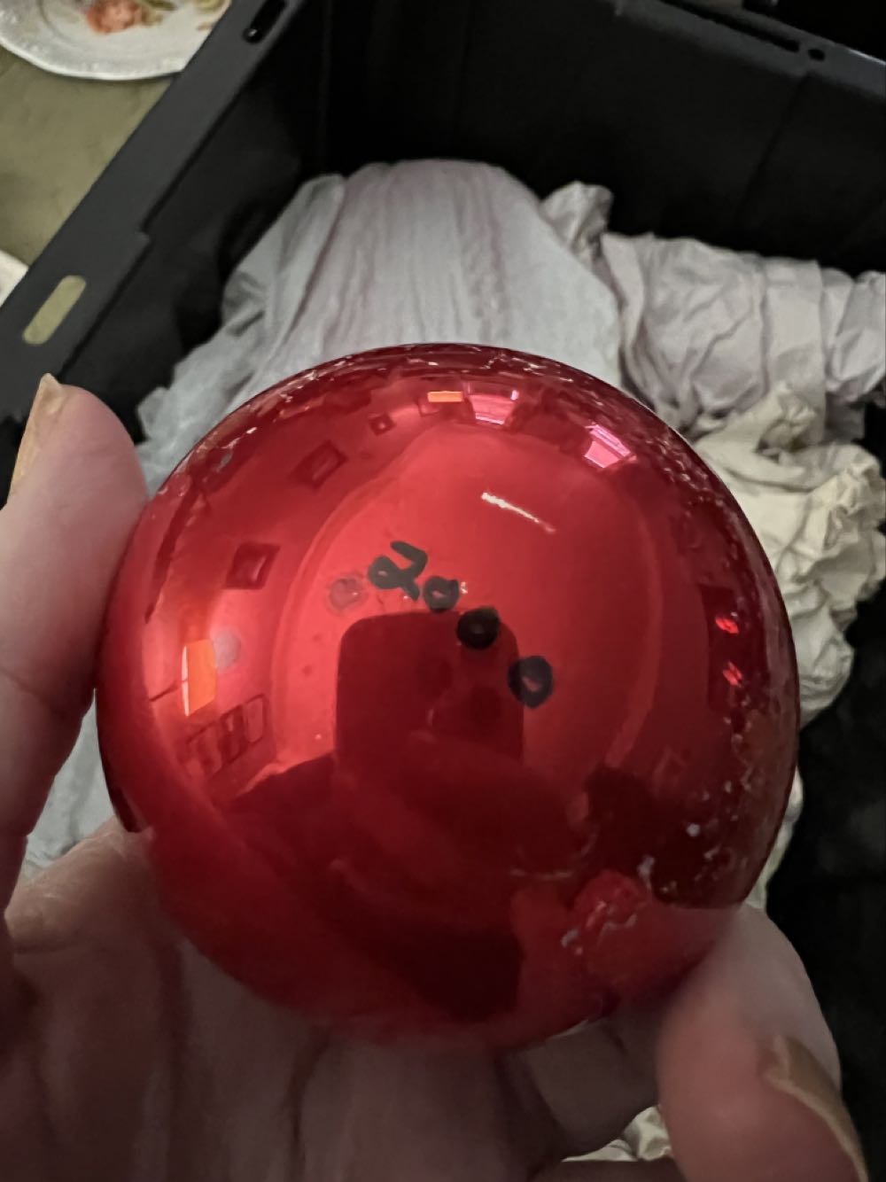 Ball - Red Snowman - Catalina Island  ornament collectible - Main Image 2