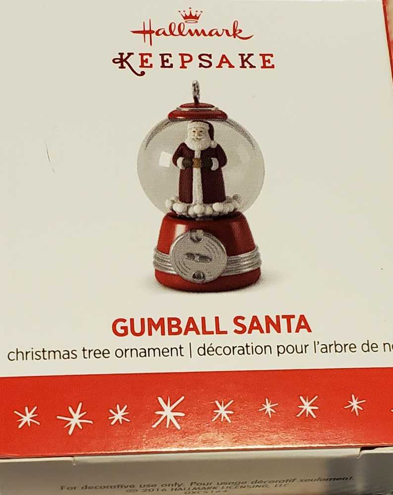 Gumball Santa Repaint  ornament collectible - Main Image 1