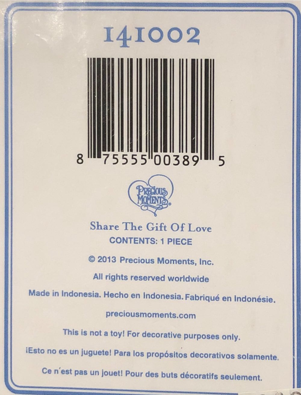 Precious Moments May Your Holiday Sparkle #141002 New  ornament collectible [Barcode 875555003895] - Main Image 2