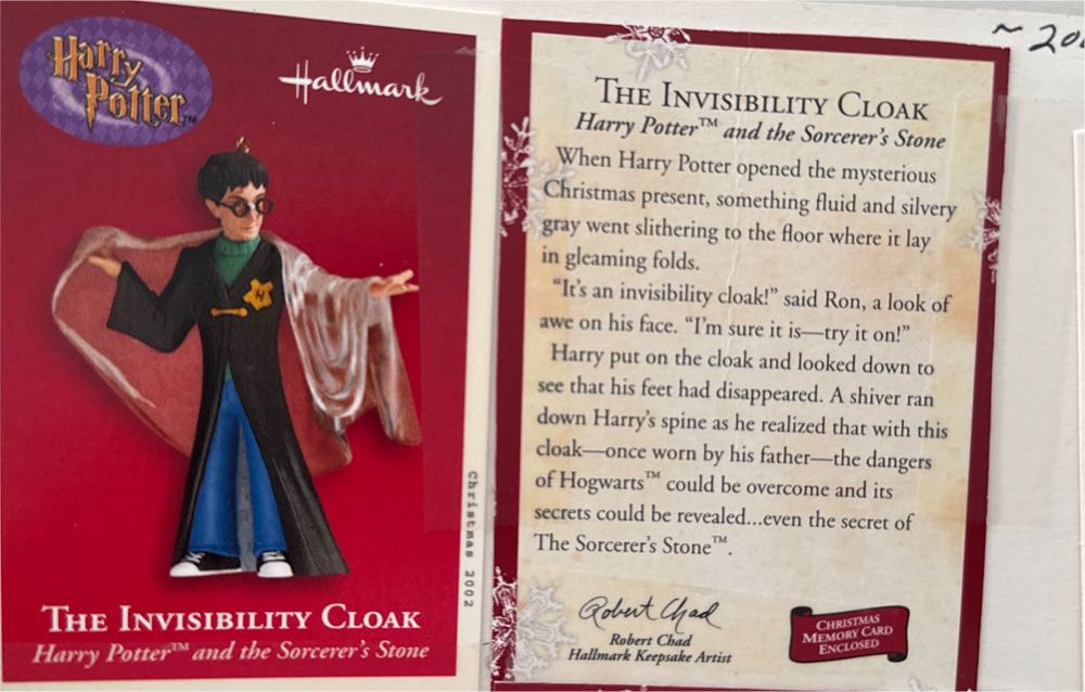 Harry Potter - 2002 - The Invisibility Cloak - Harry Potter (Harry Potter) ornament collectible - Main Image 3