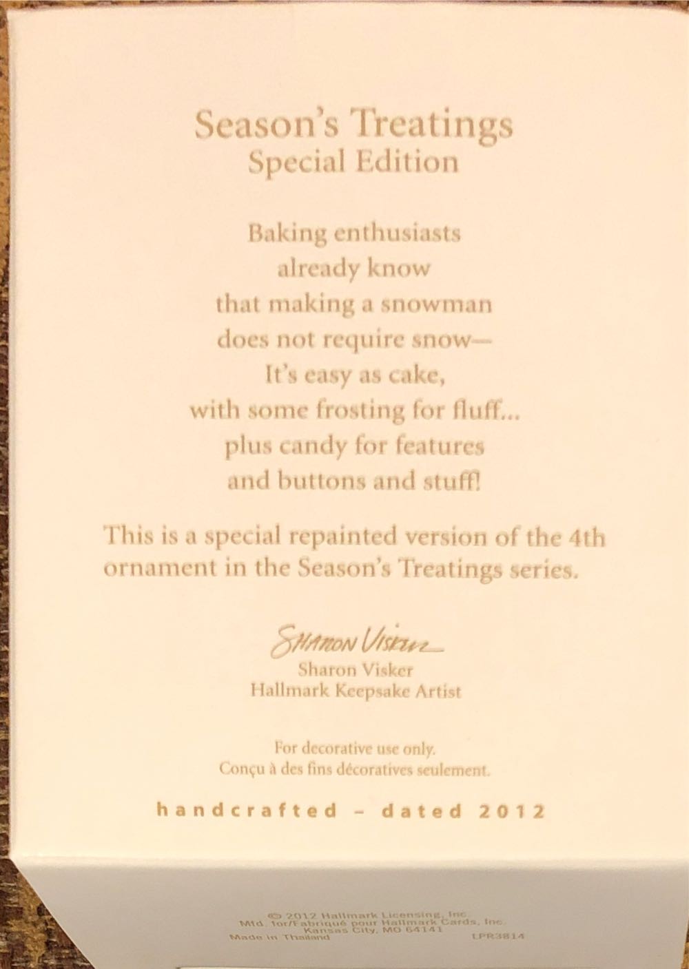 Season’s Treatings Register To Win - Season’s Treating (Food - Dessert) ornament collectible - Main Image 2