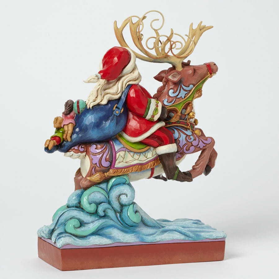 Next Stop, The Rooftop - Christmas (Santa Riding) ornament collectible [Barcode 045544679824] - Main Image 2