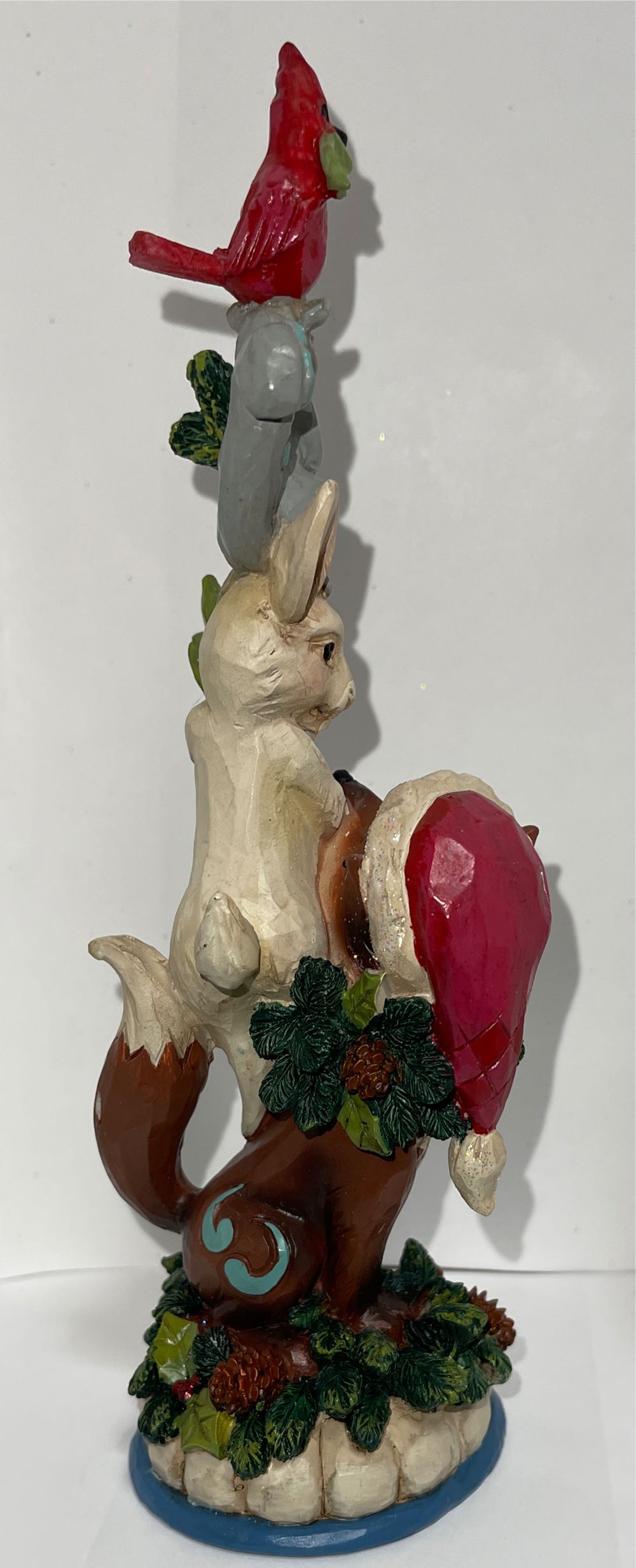 Jim Shore “Christmas Creatures, Great & Small”  Winter Wonderland Stacked Animals Figurine 7.28” H Enesco - Jim Shore Heartwood Creek (Animal) ornament collectible [Barcode 028399265589] - Main Image 3