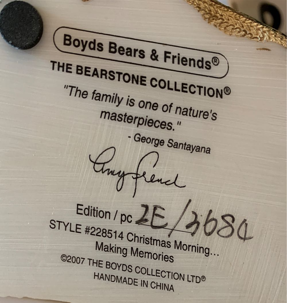 Christmas Morning - Bearstone ornament collectible - Main Image 2