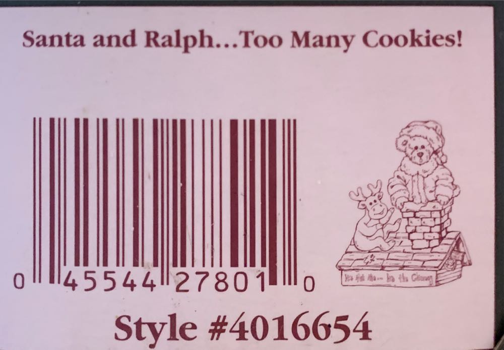 Santa And Ralph…too Many Cookies  (Boyds Bears) ornament collectible - Main Image 4