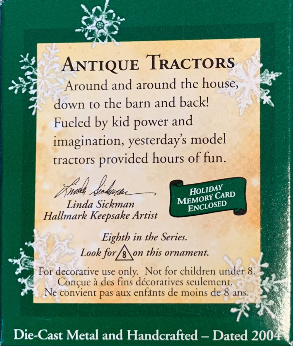 Antique Tractors - Miniature Antique Tractors Series (Miniature) ornament collectible [Barcode 015012800548] - Main Image 2