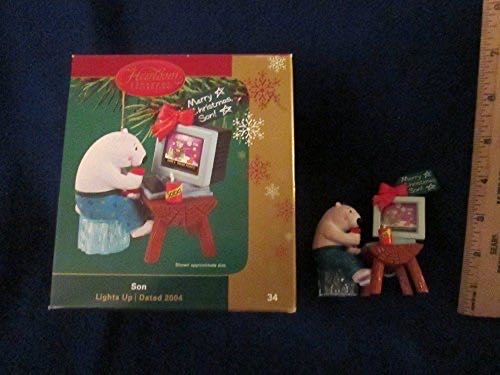 Carlton Heirloom Son Dated Polar Bear On Computer  ornament collectible [Barcode 661526171218] - Main Image 1