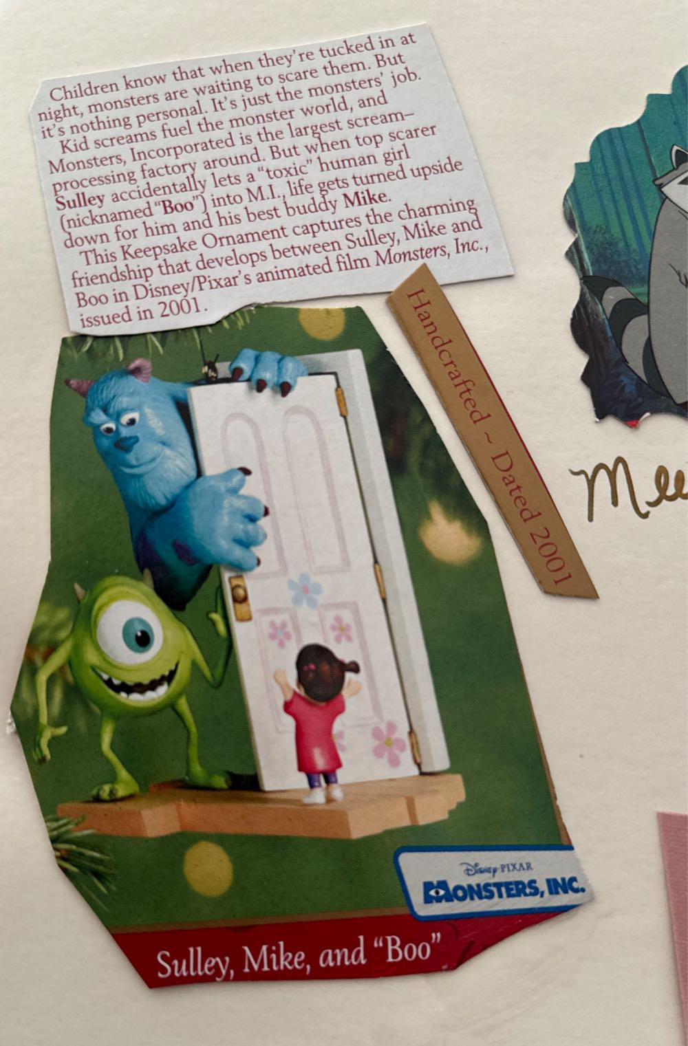 Sulley, Mike and “Boo” - Monsters, Inc. (Disney Pixar - Monsters) ornament collectible - Main Image 2