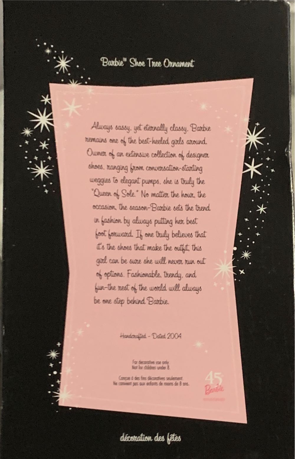 Barbie: Shoe Tree 45th Anniversary - Barbie (Barbie) ornament collectible [Barcode 015012839012] - Main Image 2