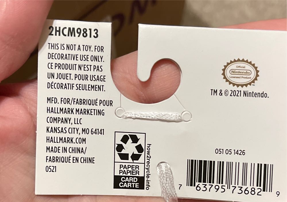 Hallmark Nintendo Tom Nook Christmas Tree Ornament ...  ornament collectible [Barcode 763795736829] - Main Image 3