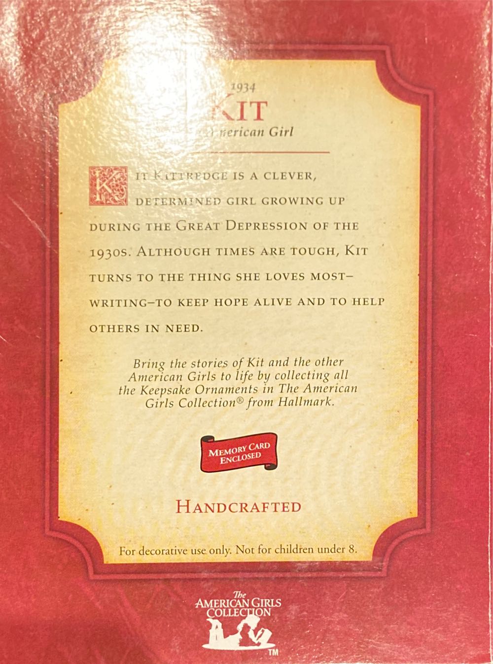 AG Kit 1934 - American Girl Doll ornament collectible [Barcode 015012761252] - Main Image 2