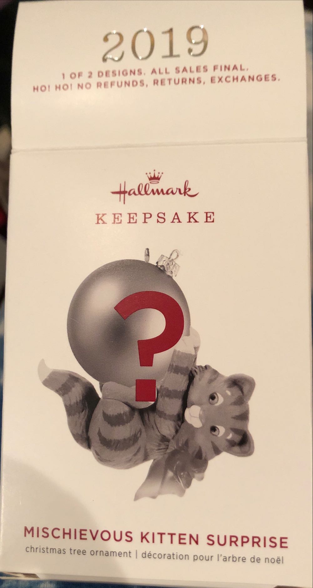 Mischievous Kitten Surprise - Gold  ornament collectible [Barcode 763795463527] - Main Image 2