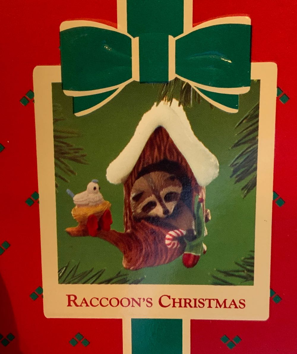 Raccoons Christmas  ornament collectible - Main Image 1
