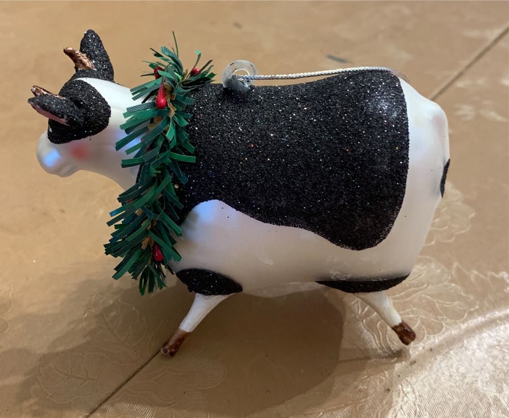Festive Cow  ornament collectible - Main Image 2