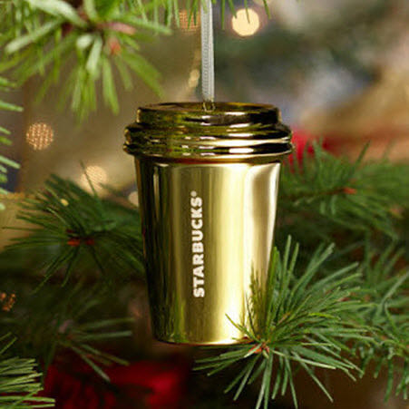 Starbucks: 2014 Gold To-Go Cup Christmas Ornament - Starbucks (Starbucks Christmas) ornament collectible - Main Image 2