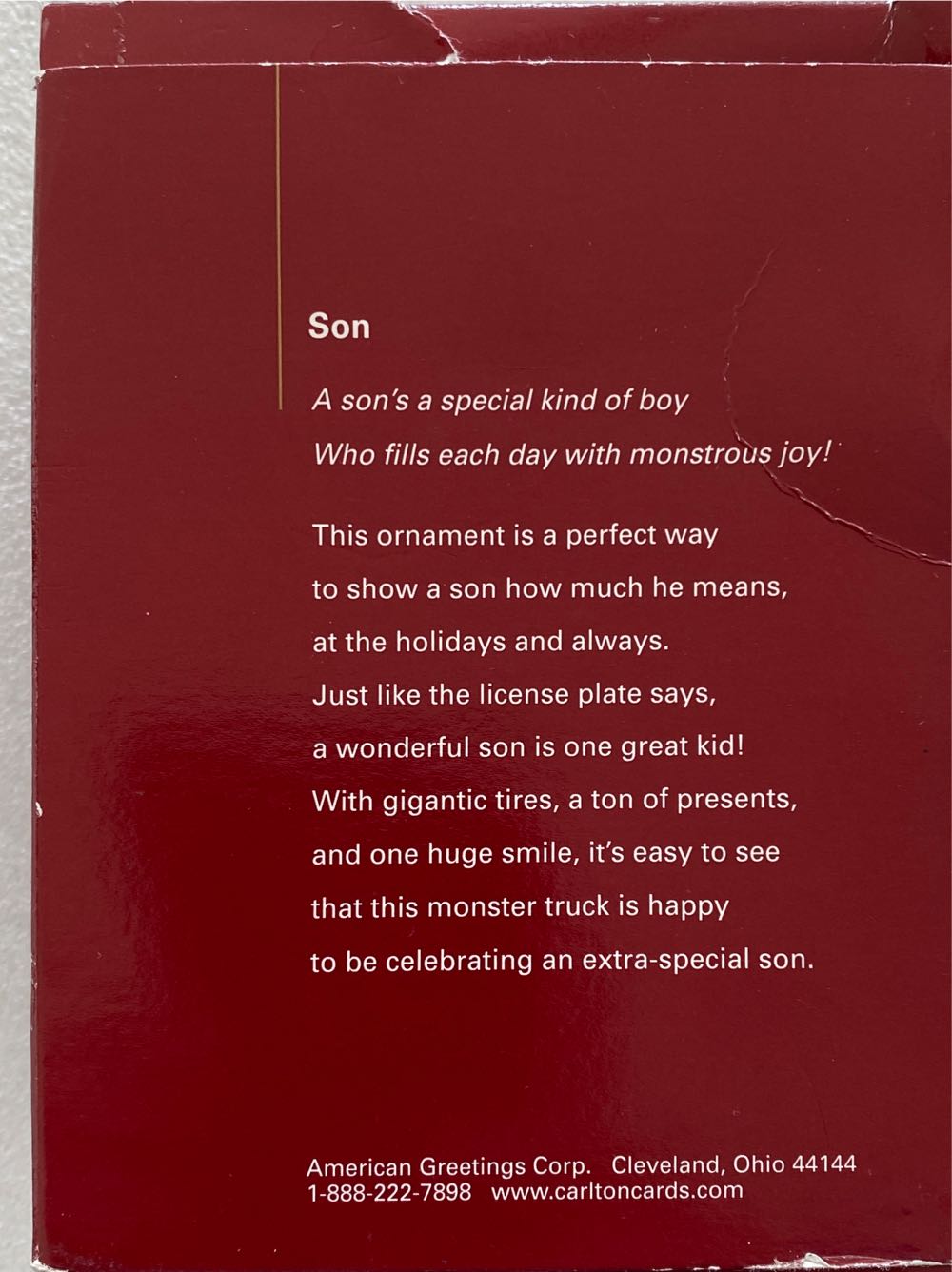 Son - Heirloom ornament collection ornament collectible [Barcode 661526376415] - Main Image 2