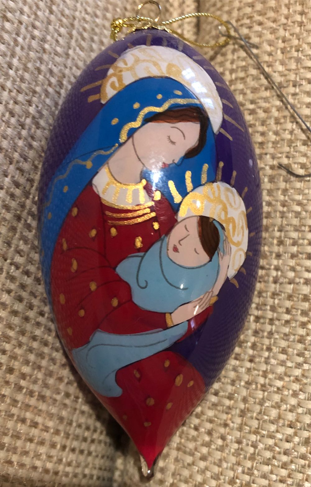 Mary And Jesus Li Bien Glass Ornament  (Christmas) ornament collectible - Main Image 1