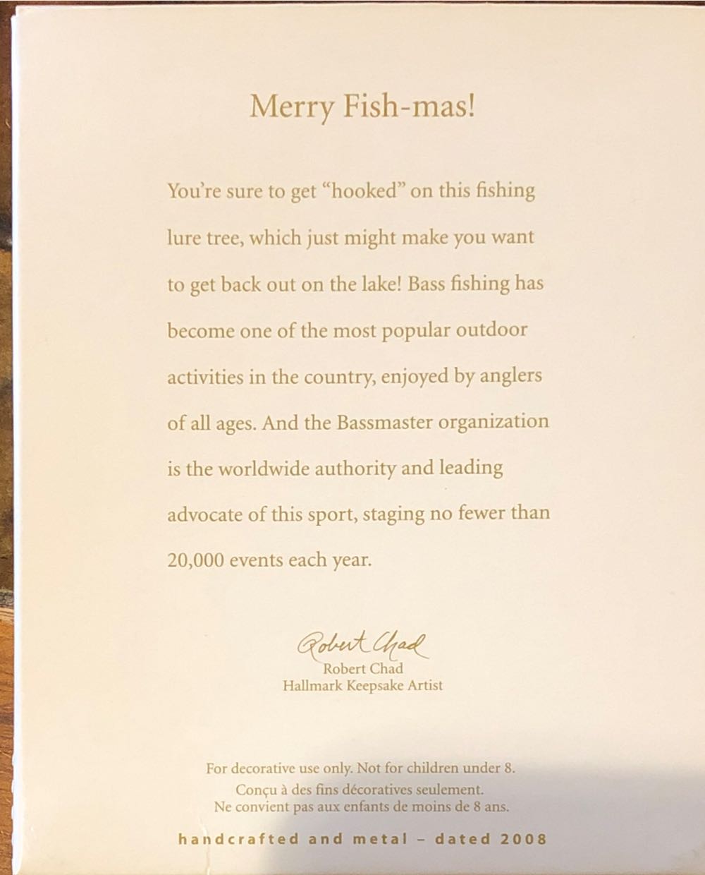 Merry Fish-mas!  (Fishing) ornament collectible [Barcode 795902039127] - Main Image 2