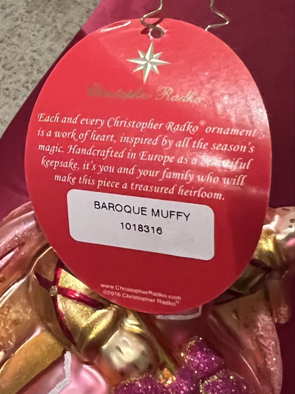 Muffy Baroque  ornament collectible - Main Image 2