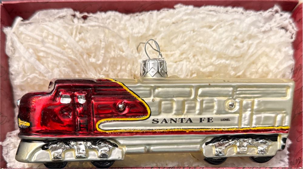 Santa Fe Train - Blown Glass Trains (Trains) ornament collectible [Barcode 015012519273] - Main Image 3