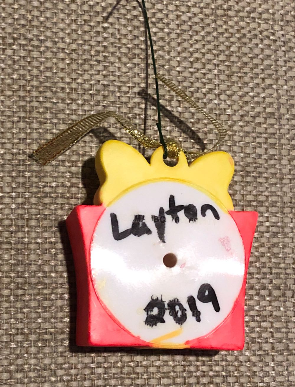 Present Hand painted Ornament  (Handmade) ornament collectible - Main Image 2