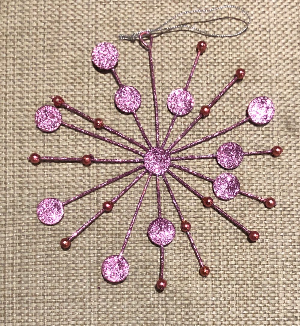Pink Snowflake  ornament collectible - Main Image 2
