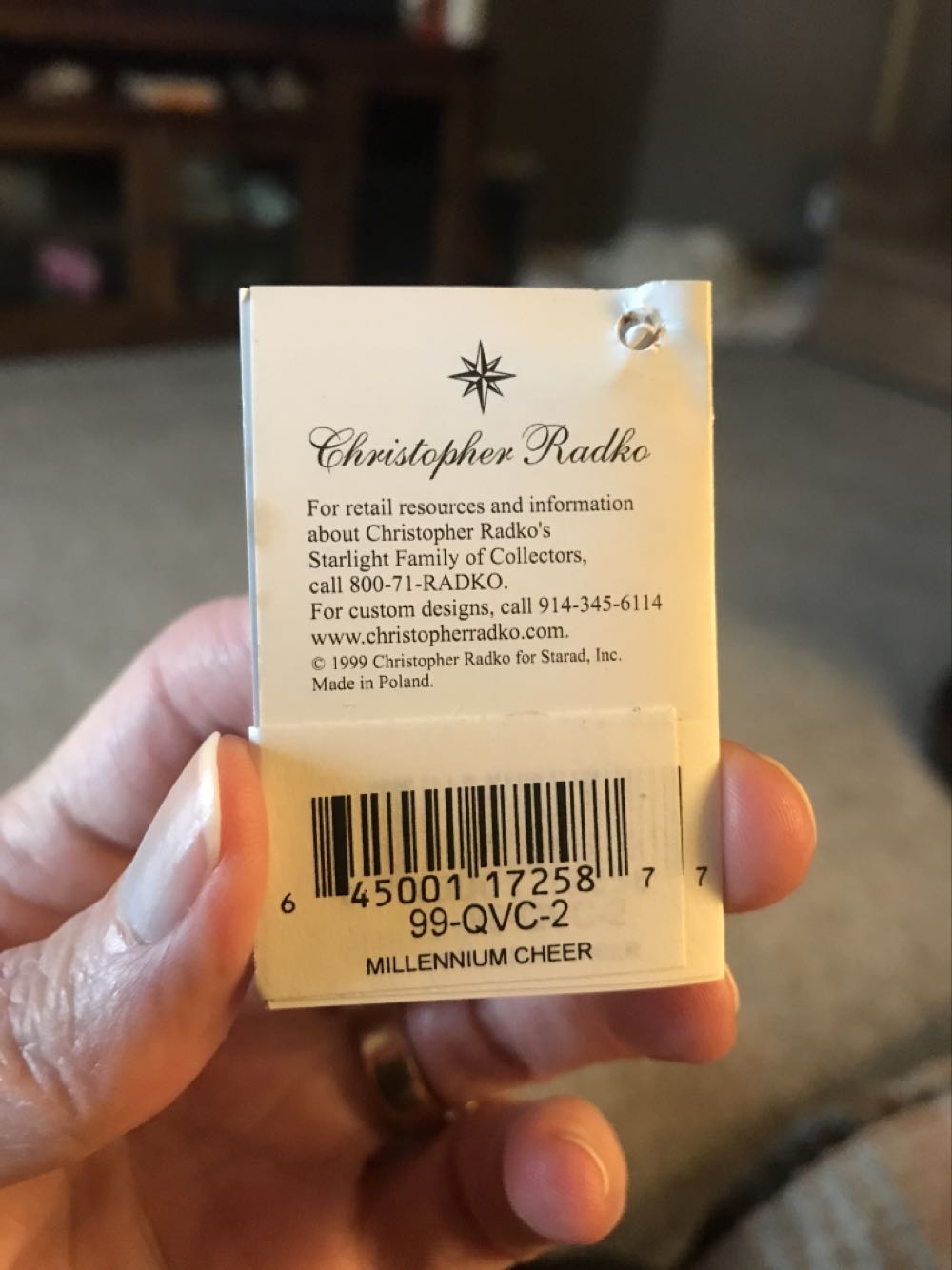 Millennium Cheer - Christopher Radko (Christmas) ornament collectible [Barcode 645001172587] - Main Image 2