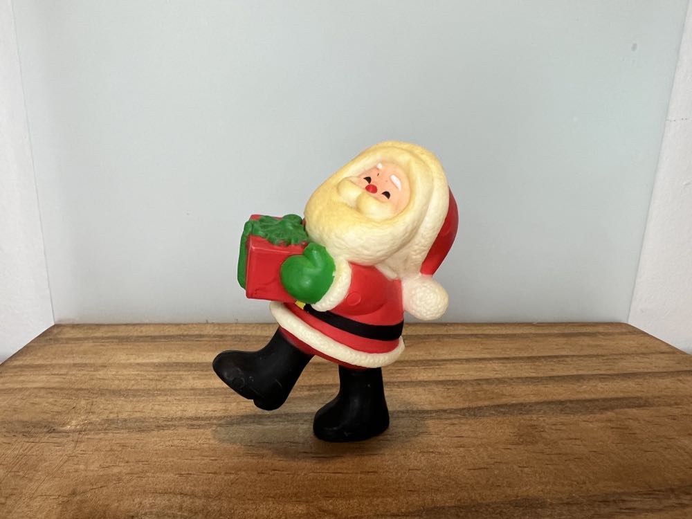 Christmas Vintage. Santa. Spaghetti. Planter. 