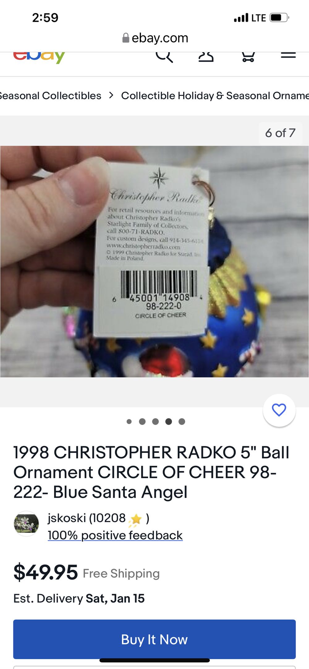 Circle Of Cheer - Radko 999910 (Christmas Ornament) ornament collectible - Main Image 2