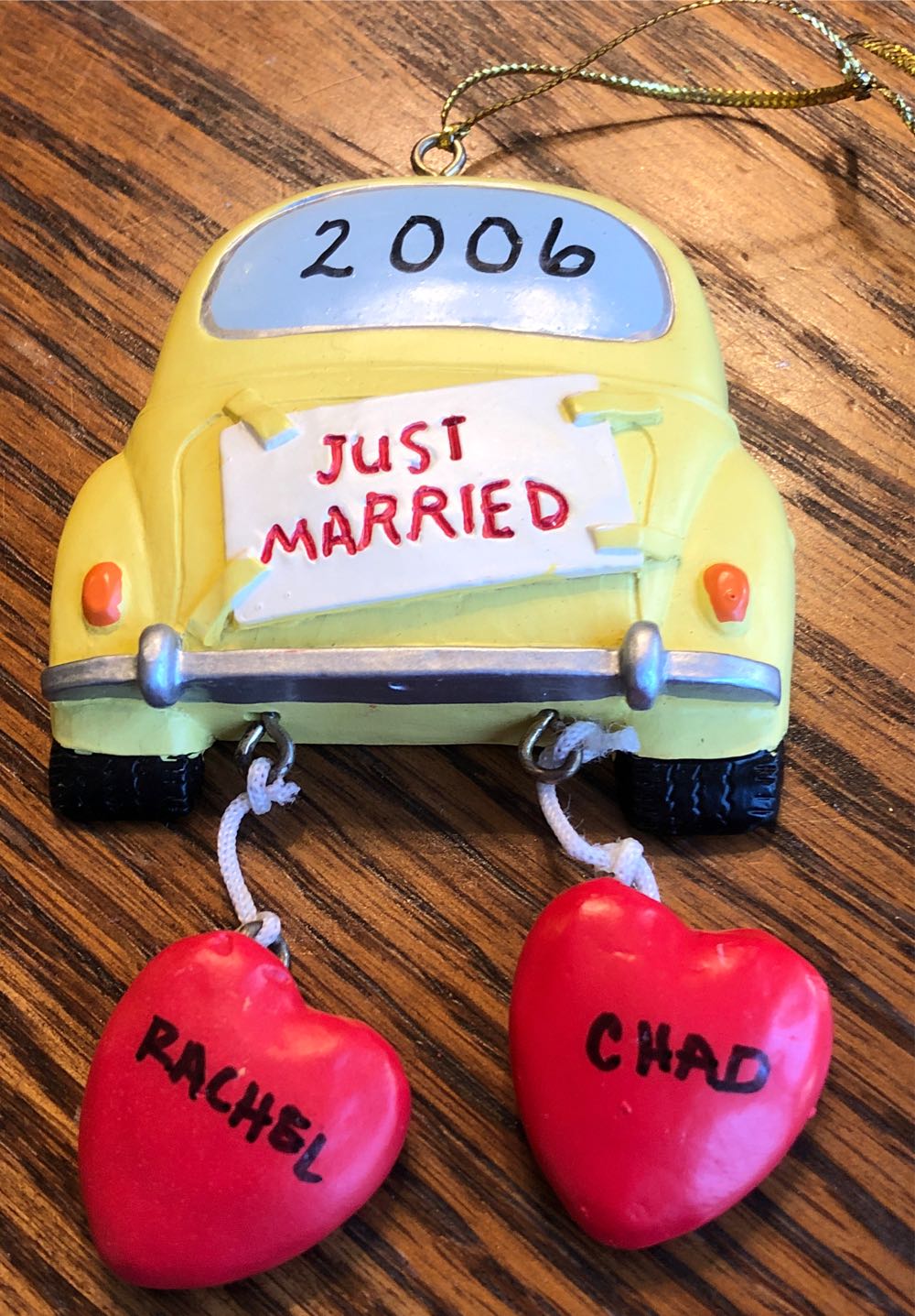 Personalized Just Married  (Personalized) ornament collectible - Main Image 1
