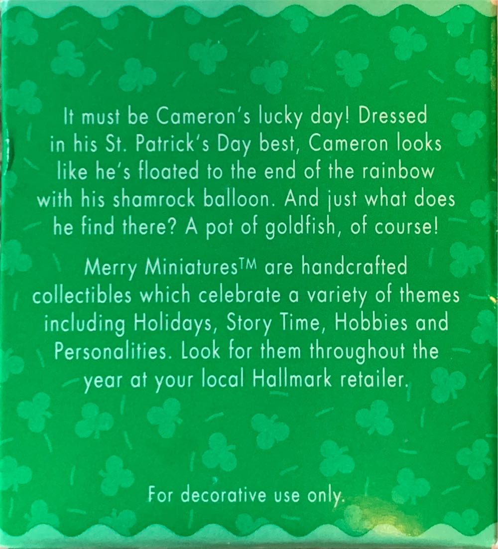Merry Miniatures Lucky Cameron - Merry Miniatures (Merry Miniature) ornament collectible [Barcode 015012307894] - Main Image 2