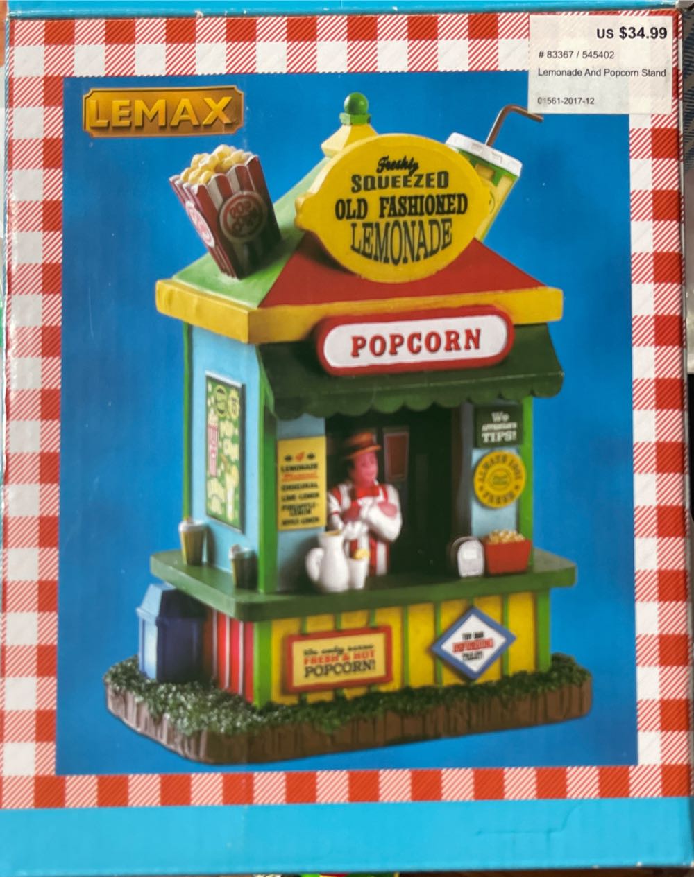 Lemonade & Popcorn Stand - 83367  (Lemax Summer Americana) ornament collectible [Barcode 728162833679] - Main Image 3
