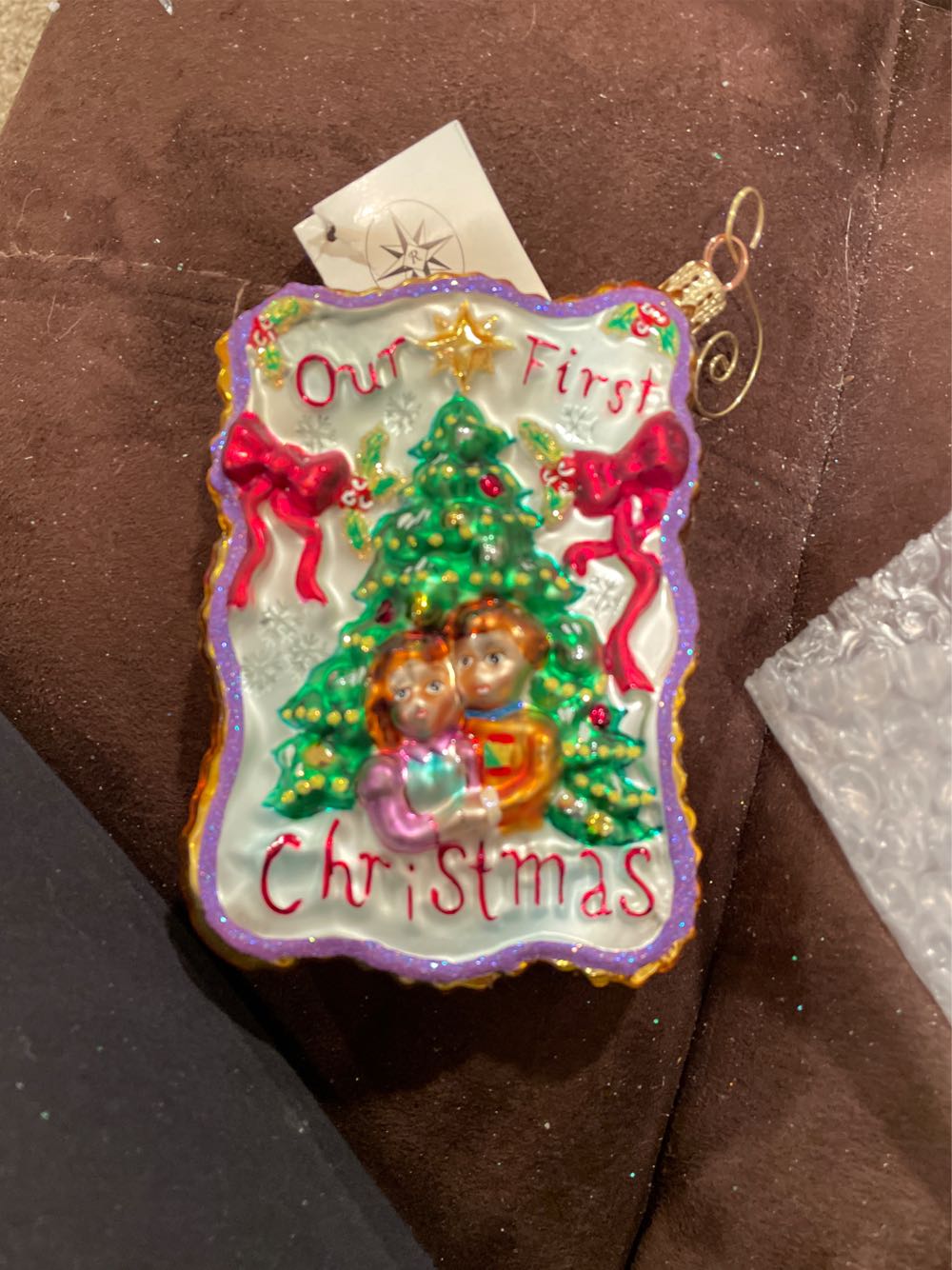 New Nwt Christopher Radko ”our First Christmas ... - Christopher Radko (Christmas) ornament collectible [Barcode 645001198006] - Main Image 1