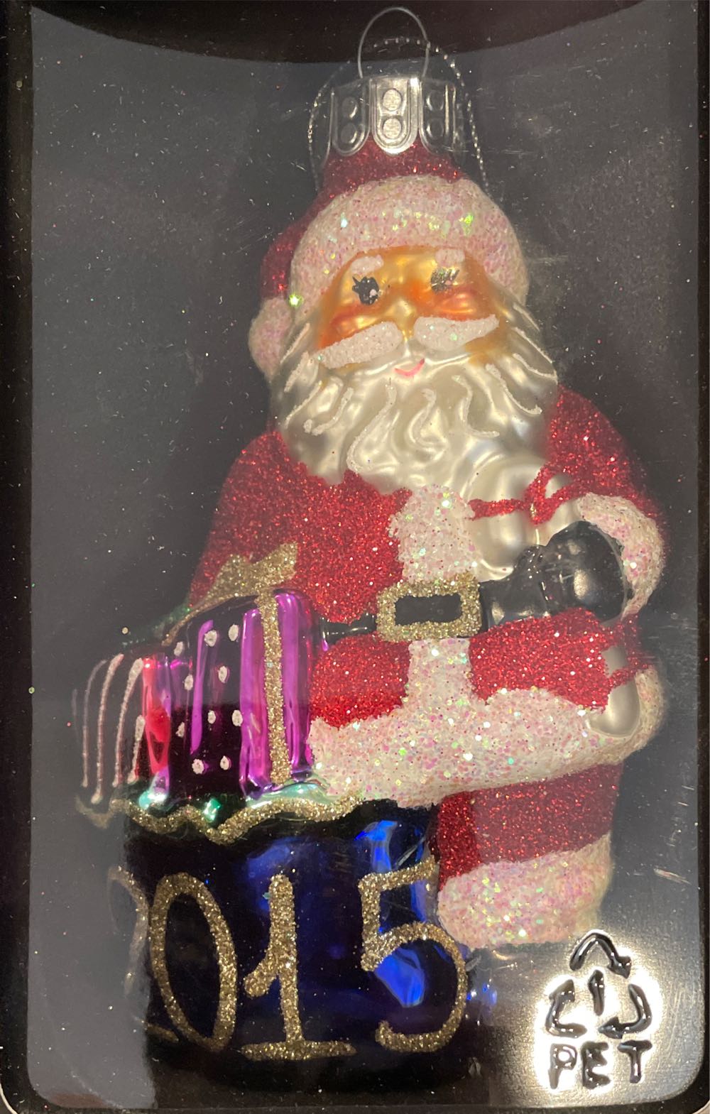 Santa With 2015 Blue Sack - Celebrations By Radko (Christmas) ornament collectible - Main Image 2