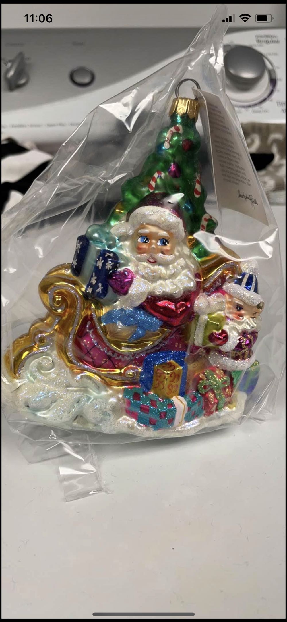 Trim A Tree-O - Christopher Radko (Radko) ornament collectible [Barcode 645001188014] - Main Image 3