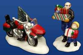 Department 56 Snow Village Holiday Set Of 2 Ccessories Motorcycle  ornament collectible [Barcode 734409078314] - Main Image 2