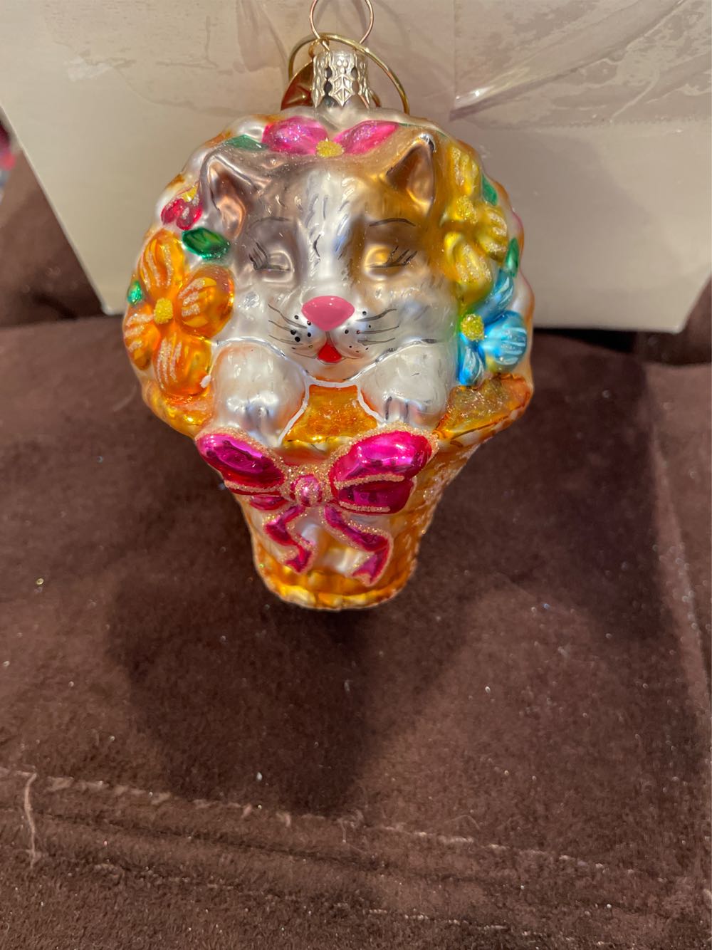 Kitten In Flower Basket - Christopher Radko (Easter) ornament collectible - Main Image 1