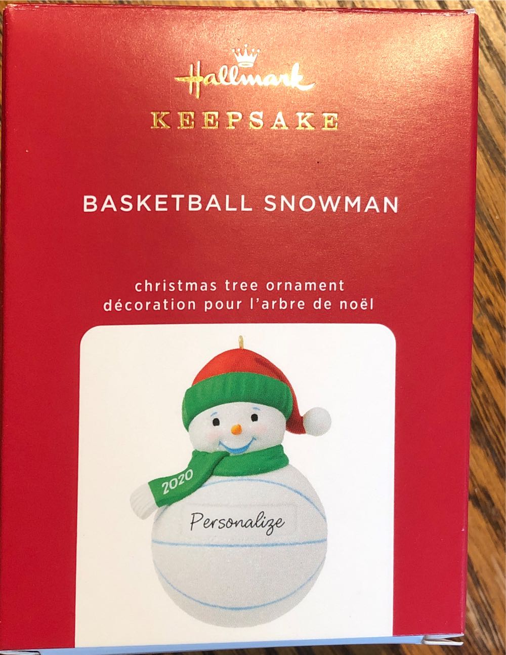 Basketball Snowman  (Personalized) ornament collectible [Barcode 763795590056] - Main Image 2