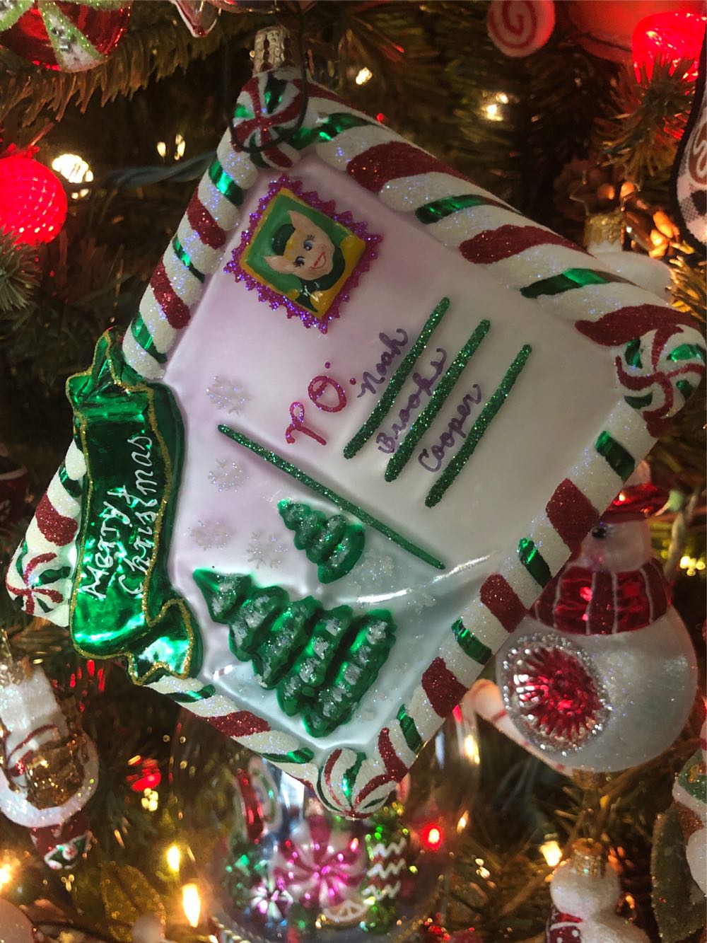 Elf Post Card  ornament collectible - Main Image 2