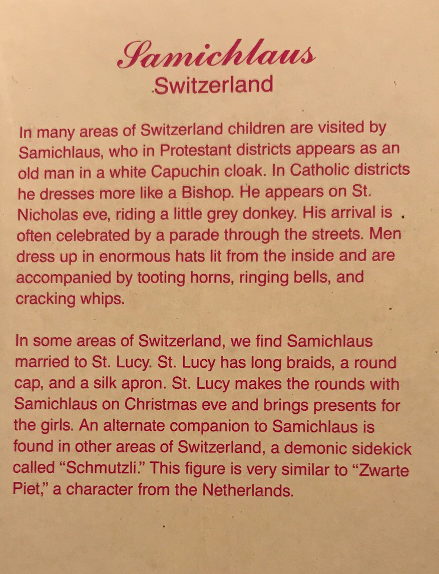 Samichlaus Switzerland - International Santa Claus Collection (Santa Around The World) ornament collectible [Barcode 757917099992] - Main Image 2